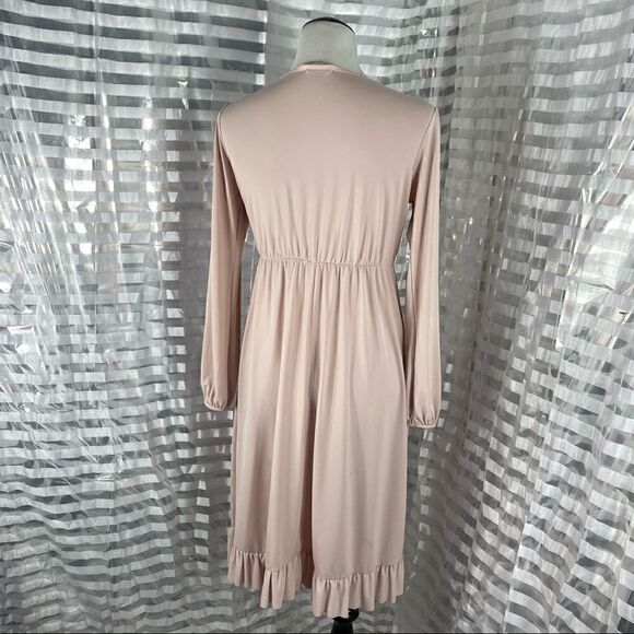 Bluebelle Maternity Vneck Long Sleeve Ruffle Dress - Picture 4 of 6